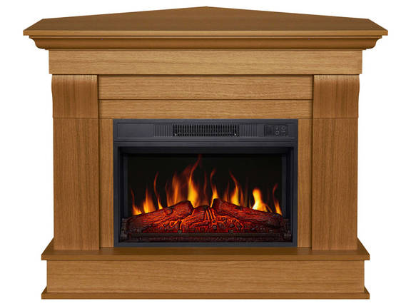 Декоративний електричний камін обігрівач з порталом для дома ArtiFlame Albion AF23S світлий дуб, фото 1