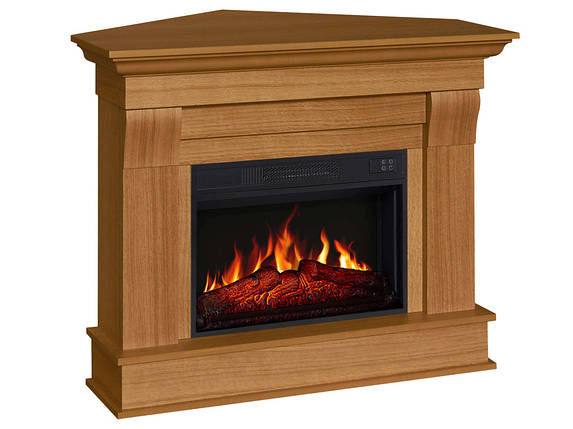 Декоративний електричний камін обігрівач з порталом для дома ArtiFlame Albion AF23S світлий дуб, фото 2