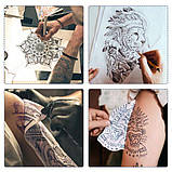 Тату-папір для переносу тату 10 аркушів А4 Ukrmark Tattoo Transfer 10, фото 4