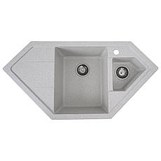 Гранитная мойка для кухни Platinum 9950 PANDORA матовая Топаз