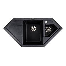 Гранитная мойка для кухни Platinum 9950 PANDORA матовый Карбон