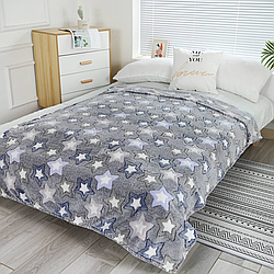 Євро плед флісовий стрижений "Зірки, зірочки". Мінімальне замовлення від 10 шт.