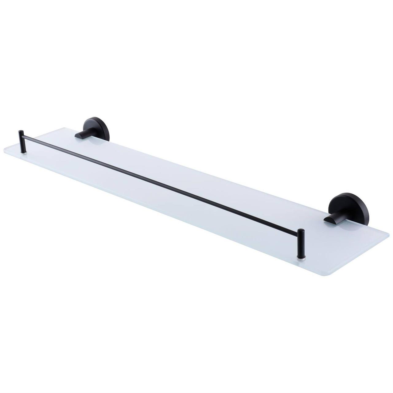 Полка Globus Lux BS8427 черная матовая, матовое стекло SUS304, фото 1