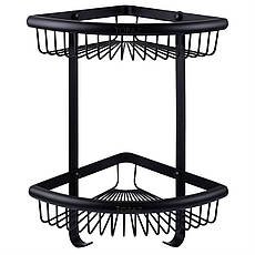 Полка двойная угловая TOPAZ TKB-4115-2-BL