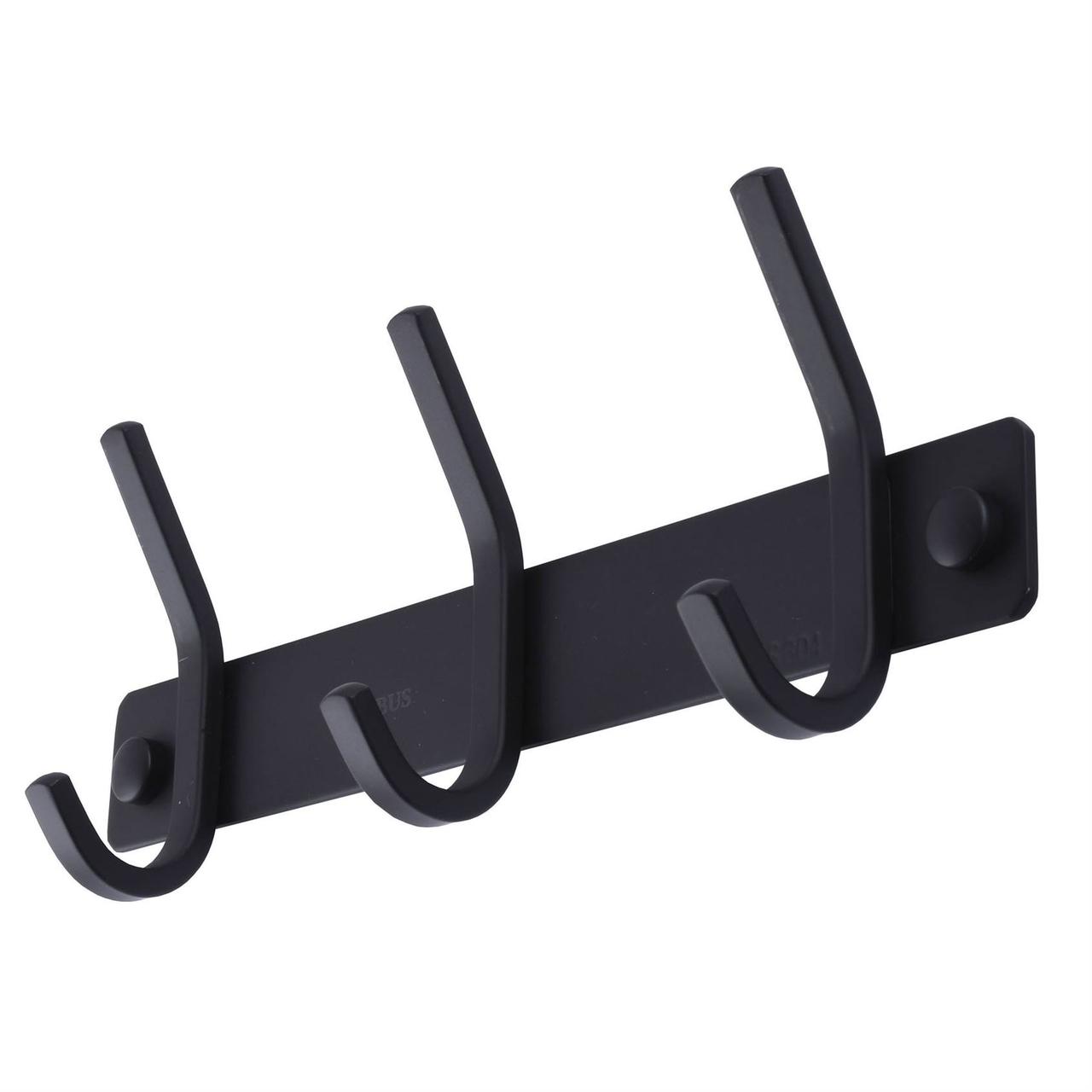 Планка с крючками Globus Lux BQ9435-3 черная матовая SUS304, фото 1