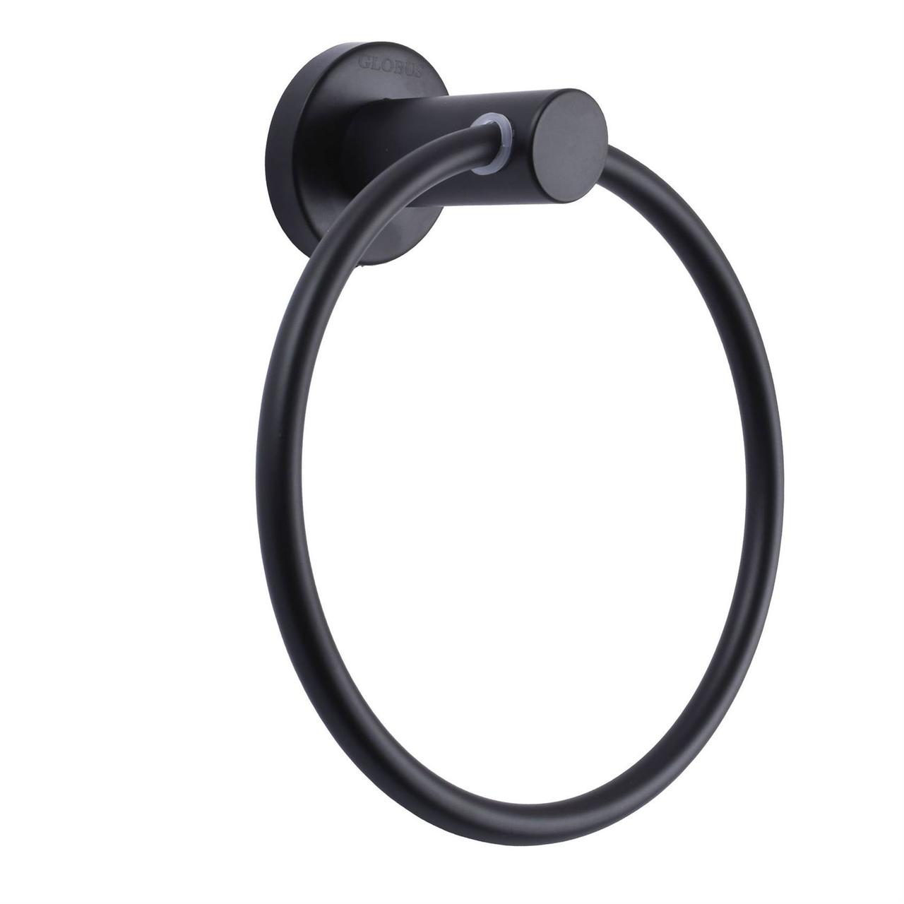 Держатель полотенец Globus Lux BS8407 черный матовый SUS304, фото 1