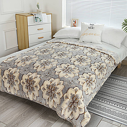 Євро плед флісовий стрижений "Візерунки". Мінімальне замовлення від 10 шт.