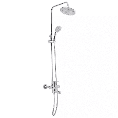 Душевая система WEZER WOG16-153, поворотный излив - переключатель на лейку/душ, хром