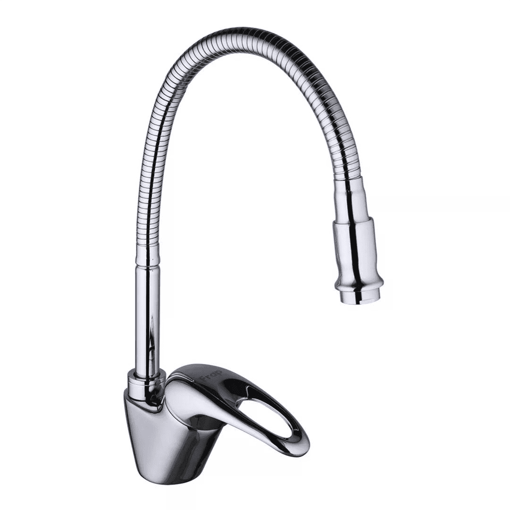 Смеситель для кухни Frap F4303-1 с гибким изливом, хром., фото 1