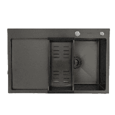 Кухонная мойка GAPPO GS7850-6R накладная 780x500 мм, поверхность PVD, чаша правая