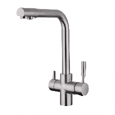 Смеситель для кухни Frap F4352-5 на две воды, сатин