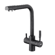 Смеситель для кухни Frap F4352-7 на две воды черный