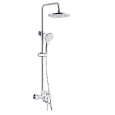 Душевая система Frap F2441 с поворотным изливом, белый/хром