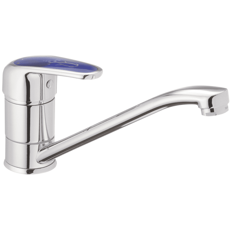 Смеситель для кухни Haiba Magic 555 с синей ручкой (HB0668), фото 1