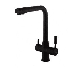 Смеситель для кухни Frap F4352-6 на две воды черный