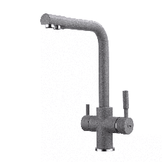 Смеситель для кухни Frap F4352-22 на две воды серый