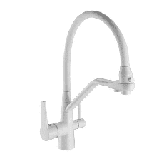 Смеситель для кухни на две воды Frap F4374-8, белый