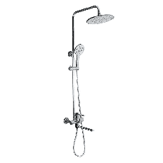 F2467 душ. система 3х функц. поворот. излил лат. корпус Ø35 (хром) {4}