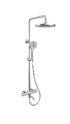 Душевая система с термостатом GAPPO G24790, хром