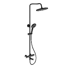 Душевая система с термостатом GAPPO G2403-56, излив - переключатель на лейку 3 режима, черный/хром