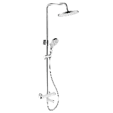 Душевая система с термостатом GAPPO G2403-58, излив - переключатель на лейку 3 режима, белый/хром