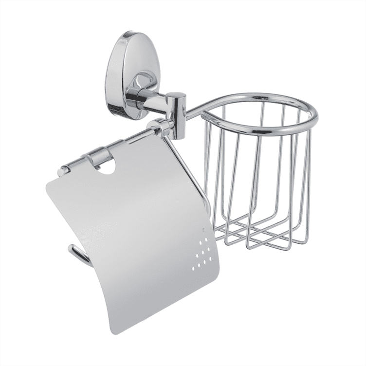 Бумагодержатель с крышкой и корзиной Zerix LR3303-1 (LL1425), фото 1