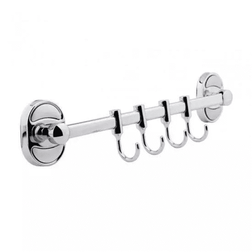 Вешалка Frap F1915-4 на 4 подвижных крючка 310 мм, хром, фото 1