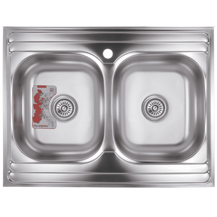 Мойка кухонная Zerix Z8060B-08-180MD Double (micro decor) (ZS0611), фото 1