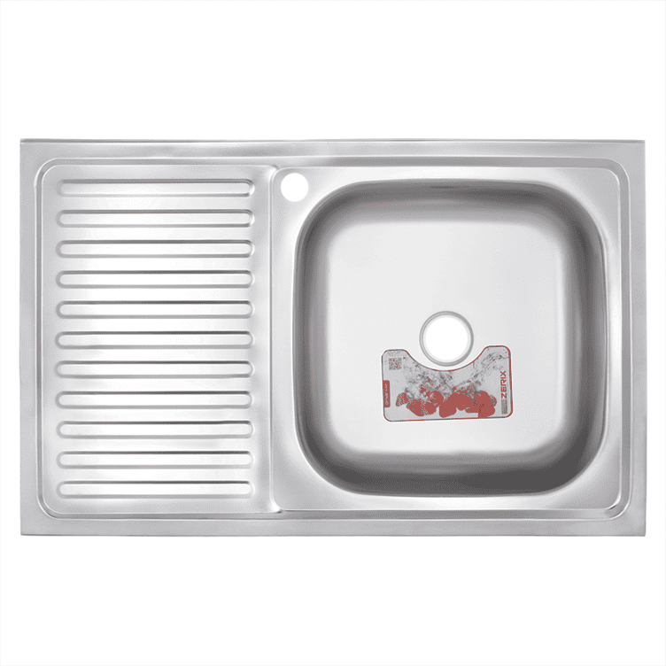 Мойка кухонная Zerix Z8050R-08-180E (Satin) (ZS0600), фото 1