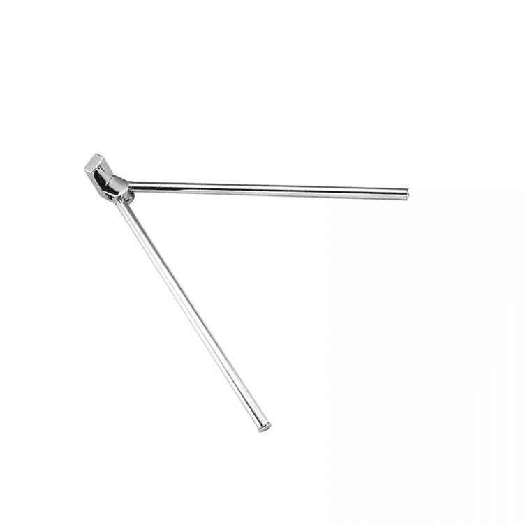 Полотенцедержатель поворотный двойной Frap F1812 с 2-мя накладками, 382 мм, белый/хром, фото 1