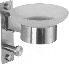 Мыльница Frap F30402, с крючком для полотенца, нержавеющая сталь.