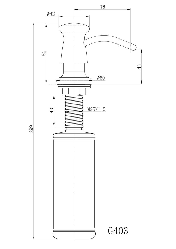 Дозатор встраиваемого моющего средства GAPPO G403-2, латунь/пластик, песочный 300 мл