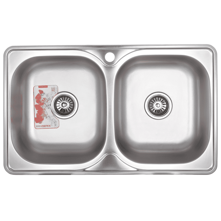 Мойка кухонная Zerix Z7848D-08-180E Double (Satin) (ZS0578), фото 1
