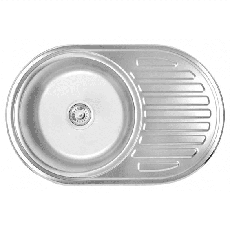 Кухонная мойка WEZER 7750(06) Satin 770x500x160 мм + сифон