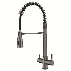 Смеситель для кухни Koer KB-72025-07 с выходом для питьевой воды (излив – пружина) (KR5016)