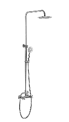 Душевая система Wezer VAL16B-10 сатин