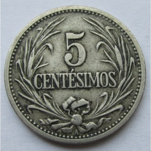 Уругвай 5 сентесимо, 1901 рік №1644
