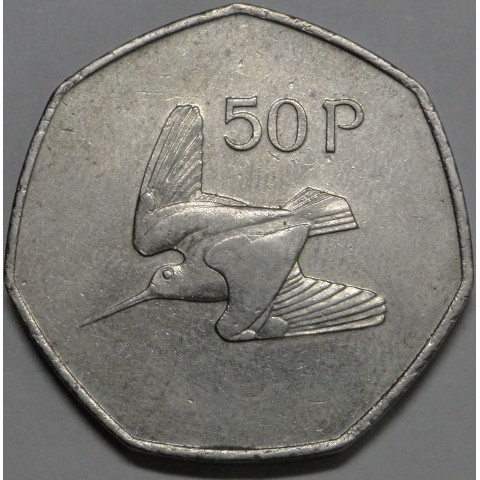 Ірландія 50 пенсів, 1970-2000 №2498