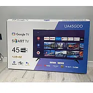 Smart телевізор 4К з діагоналлю 45 дюймів Google TV UA45GOO WiFi 1.5Gb Ram 8Gb Rom Безрамковий, фото 2
