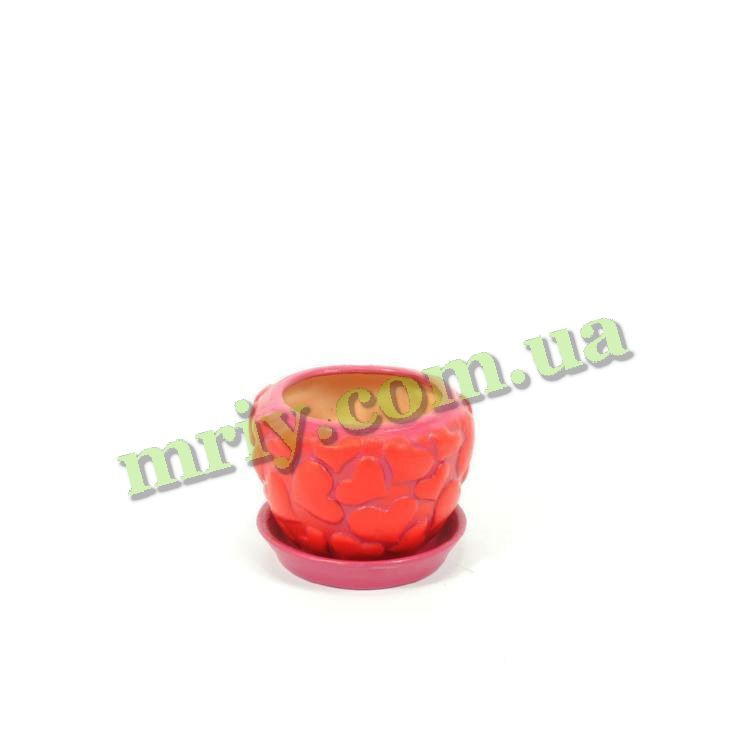 Горщик керамічний для квітів Серце