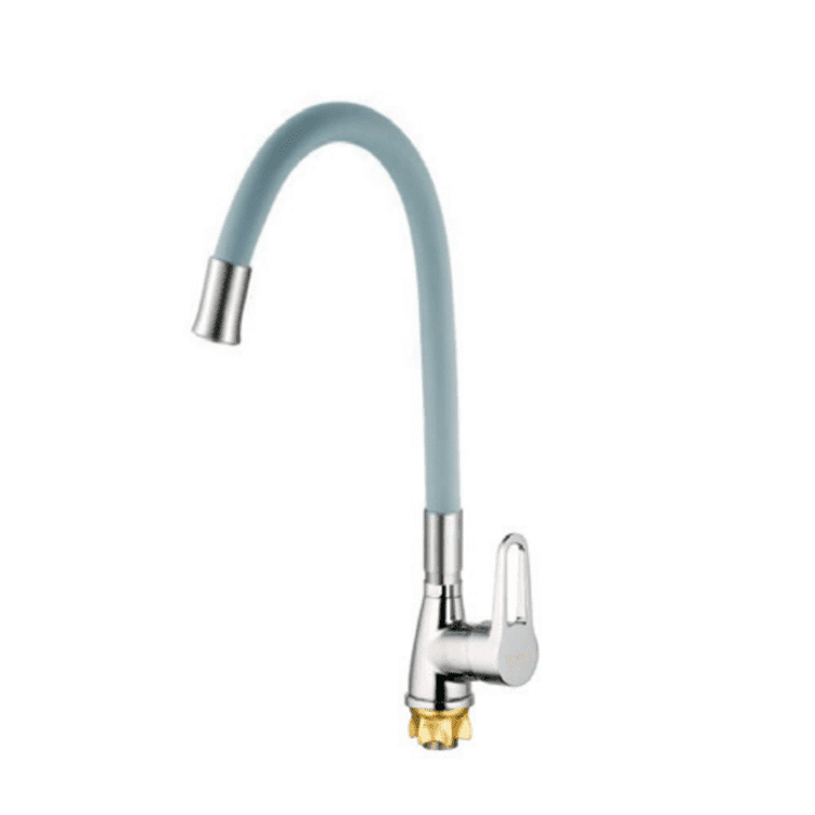 Смеситель для кухни Mixxus SOP4-045 Reflector Gray с серым силиконовым изливом (MI6489), фото 1