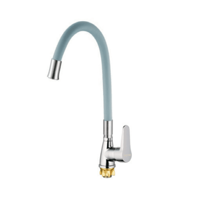 Смеситель для кухни Mixxus SOP4-146 Reflector Gray с серым силиконовым изливом (MI6492), фото 1