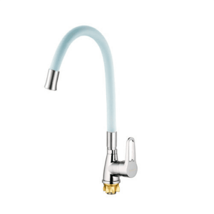 Смеситель для кухни Mixxus SOP4-045 Reflector White с белым силиконовым изливом (MI6488), фото 1