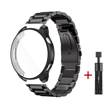 Комплект для годинника Xiaomi Watch S1 Active чорний (чохол + ремінець Rolex design 22 мм)