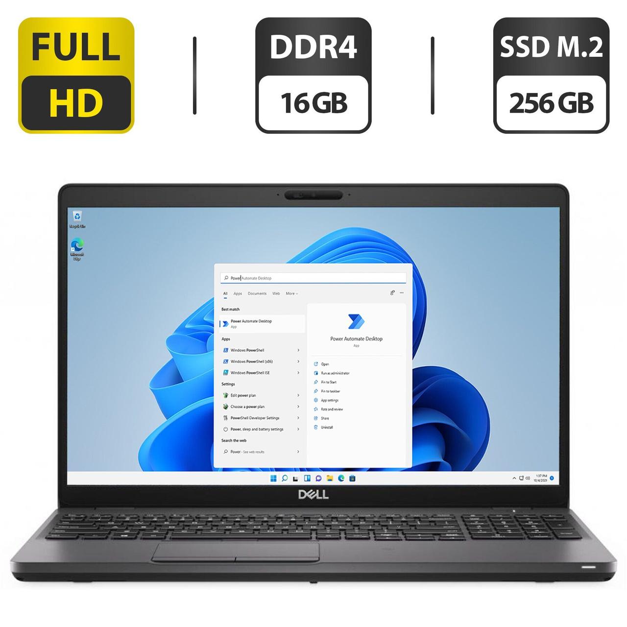 Ноутбук Б-клас Dell Latitude 5500/ 15.6" (1920x1080)/ Core i5-8265U/ 16 GB RAM/ 256 GB SSD/ UHD