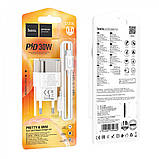 Home Charger 30W PD QC3.0 C to C Cable (1m) Hoco C131A — Transparent Black, фото 3