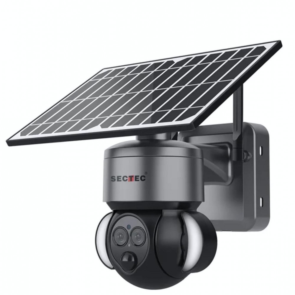 Вулична ip-камера 6MP Sectec ST-S568M-4G-6M-12X ZOOM 4G на сонячній батареї