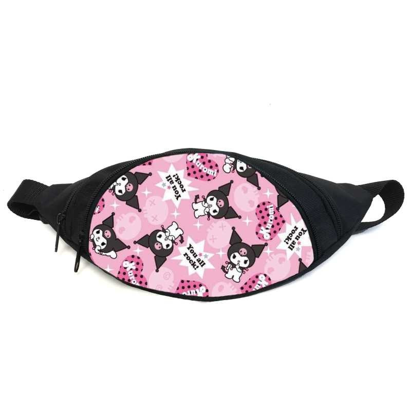Поясна сумка бананка Хеллоу Кітті Куромі (GB Kuromi Hello Kitty 03) Gear Bag чорна