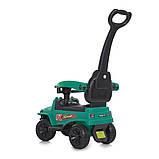 Дитяча каталка-толокар Bambi M 4845 з батьківською ручкою 2 в 1 зелений, фото 4