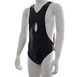 Вінілове боді для рольових ігор унісекс чорного кольору Cottelli Collection Кайф, фото 2